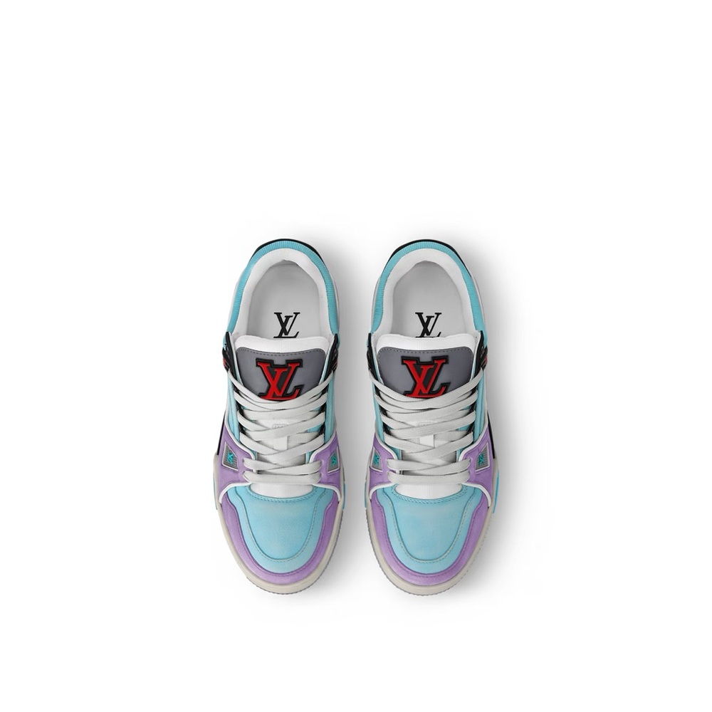 Louis Vuitton Women's Turquoise and Purple Sneakers